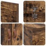 Cadre de lit de rangement vidaXL Chêne fumé 75x190 cm