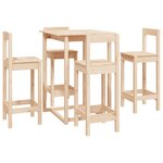 vidaXL Ensemble de bar 5 Pièces Bois de pin massif