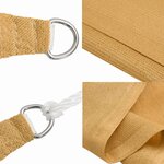 vidaXL Voile d'ombrage 160 g/m² carré sable 3 6x3 6 m PEHD