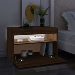 vidaXL Meubles TV 2 Pièces avec lumières LED Chêne marron 60x35x40 cm