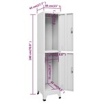 vidaXL Armoire à casier avec 2 compartiments 38x45x180 cm