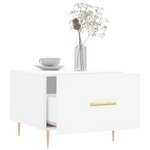 vidaXL Table basse blanc 50x50x40 cm bois d'ingénierie