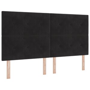 Tête de lit vidaXL capitonnée noire 180 cm en velours