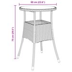 vidaXL Ensemble de Salle à Manger de Jardin 5 Pièces Beige Poly Rattan
