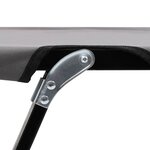 vidaXL Chaise longue pliable 2 places Gris Acier