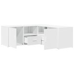 vidaXL Armoire d'angle blanc 200x40x45 cm bois d’ingénierie