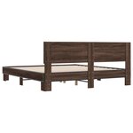 vidaXL Cadre de lit sans matelas chêne marron 180x200 cm