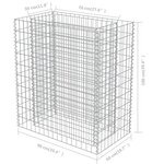 vidaXL Lit surélevé à gabion Acier galvanisé 90x50x100 cm