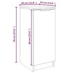 vidaXL Armoire à chaussures Chêne Sonoma 30x35x70 cm Bois d'ingénierie
