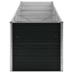 vidaXL Lit surélevé de jardin Anthracite 320x80x77 cm Acier galvanisé