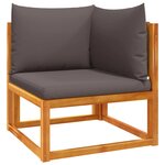 vidaXL Salon de jardin avec coussins 8 Pièces bois massif d'acacia