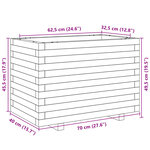 vidaXL Jardinière 70x40x49 5 cm bois massif de douglas