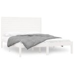 vidaXL Cadre de lit Blanc Bois massif 140x200 cm