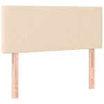 vidaXL Sommier à lattes de lit avec matelas Crème 80x200 cm Tissu