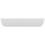 vidaXL Lavabo de luxe rectangulaire Blanc mat 71x38 cm Céramique