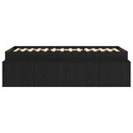 vidaXL Cadre de lit avec rangement Chêne noir 90x190 cm