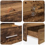 vidaXL Cadre de Lit de Rangement Bois Ancien 120x190 cm Bois d'Ingénierie