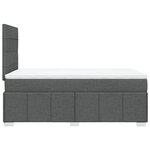 vidaXL Sommier à lattes de lit avec matelas Gris foncé 120x200cm Tissu