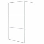 vidaXL Paroi de douche Argenté 115x195 cm Verre ESG transparent