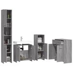 vidaXL Ensemble de meubles de salle de bain 4 Pièces Sonoma gris