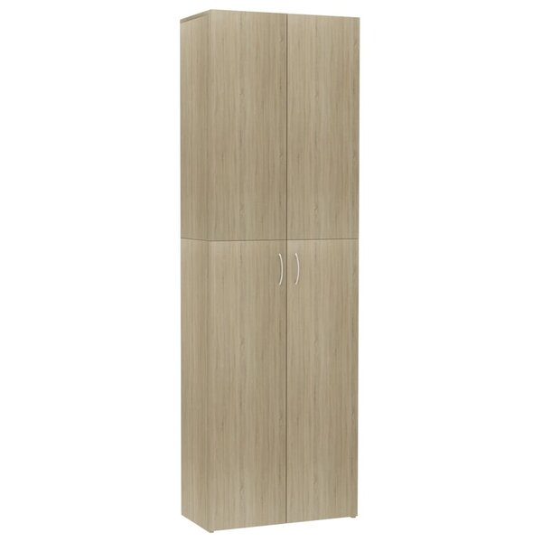 vidaXL Armoire de bureau Chêne sonoma 60x32x190 cm Bois d'ingénierie