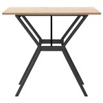 vidaXL Table à manger cadre en Y 80x80x75 cm bois de pin massif acier