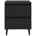 vidaXL Tables de chevet 2 Pièces noir 40x35x50 cm bois d'ingénierie