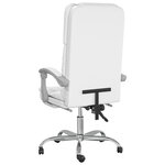 Fauteuil de massage inclinable de bureau informatique étude similicuir blanc 02_0025400