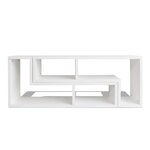 vidaXL Meuble TV double en forme de L Blanc