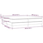 vidaXL Sommier à lattes de lit avec matelas Marron 200x200 cm