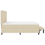 vidaXL Lit box spring avec Matelas & Banc Crème 180x200 cm Tissu
