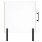 vidaXL Table de chevet blanc brillant 40x40x50 cm bois d’ingénierie