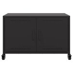 vidaXL Meuble TV noir 68x39x43 5 cm acier laminé à froid