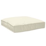 vidaXL Ensemble de coussins de palette en 2 pièces crème en tissu Oxford