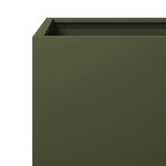vidaXL Jardinière vert olive 30x30x30 cm acier