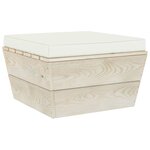 vidaXL Salon de jardin palette 9 Pièces avec coussins bois d'épicéa