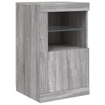 vidaXL Buffet avec lumières LED sonoma gris 123x37x67 cm