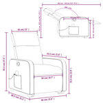 vidaXL Fauteuil inclinable de massage Crème Tissu
