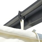 vidaXL Pergola avec toit rétractable Blanc crème 3 x 3 m Acier