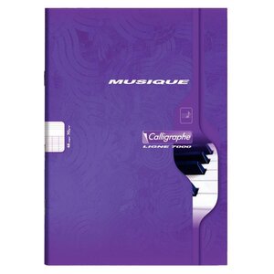 Cahier de musique et de chant 48 pages 70 g  format 21 x 29 7 cm CALLIGRAPHE