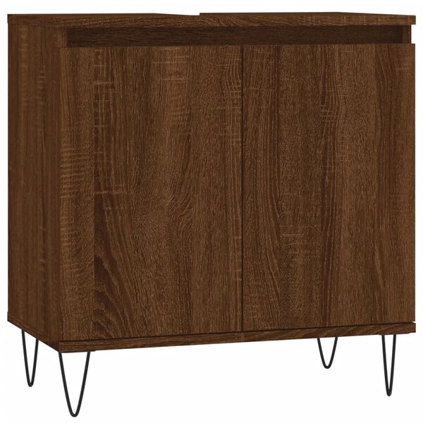 vidaXL Armoire de bain chêne marron 58x33x60 cm bois d'ingénierie