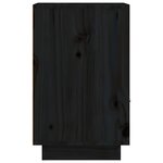 vidaXL Table de chevet Noir 40x34x55 cm Bois de pin massif