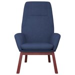 vidaXL Chaise de relaxation avec repose-pied Bleu Tissu
