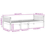 vidaXL Lit pour enfants sans matelas cire marron 75x190 cm pin massif