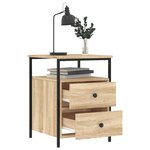 vidaXL Tables de chevet 2Pièces chêne sonoma 44x45x60cm bois d'ingénierie