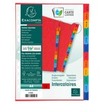 Intercalaires Indexés - 12 Touches January/december - Couleurs Assorties - X 5 - Exacompta