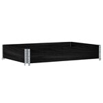 vidaXL Jardinière noir 120x80 cm bois massif de pin