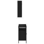 vidaXL Ensemble de meubles salle de bain 2 Pièces noir bois d'ingénierie