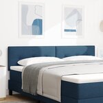 Tête de lit vidaXL Bouton capitonné Bleu 180 cm Tissu