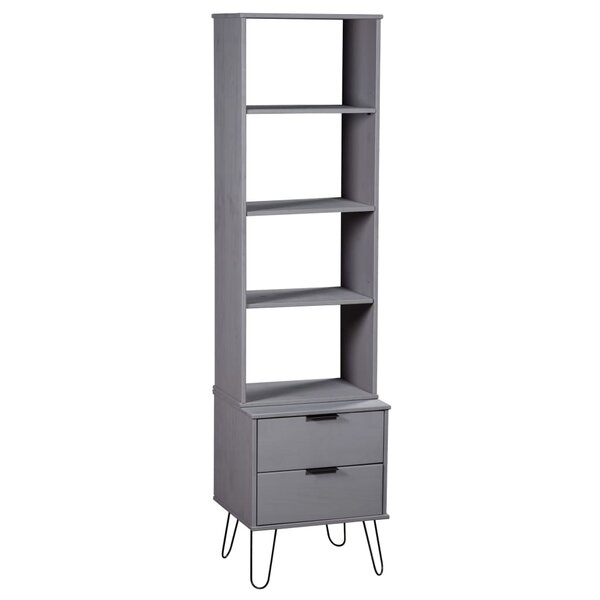 vidaXL Bibliothèque New York Gris Bois de pin massif